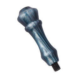 Prussian Blue Natural Quartz Crystal Handle, for Wax Seal Stamp, Wedding Invitations Making, Prussian Blue, 7.8x2.45cm