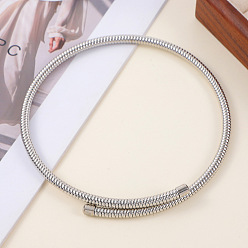 Серебро Регулируемые пружинные браслеты из сплава для женщин, серебряные, 4-7/8 дюйм (12.5 см)