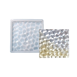 Square Silicone Diamond Texture Cup Mat Molds, Resin Casting Molds, for UV Resin & Epoxy Resin Craft Making, Square Pattern, 113x113x9mm, Inner Diameter: 102x102x7mm