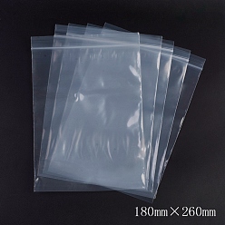 White Plastic Zip Lock Bags, Resealable Packaging Bags, Top Seal, Self Seal Bag, Rectangle, White, 26x18cm, Unilateral Thickness: 3.9 Mil(0.1mm), 100pcs/bag