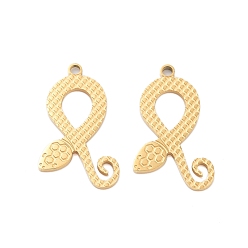Золотой Ионное покрытие (ip) 304 подвески из нержавеющей стали, лазерная резка, очарование змеи, золотые, 22x13x1 мм, отверстие : 1.5 мм
