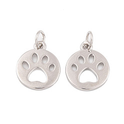 Платина Стойки обшивки латунные подвески, без кадмия и без свинца, долговечный, плоский круглый с лапой, платина, 14x12x1 мм, отверстие : 3 мм