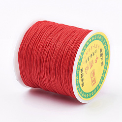 Red Polyester Cord, Red, 0.8mm, about 87.48 yards(80m)/roll