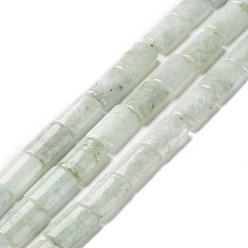 Myanmar-Jade Natürliche myanmarische Jade / burmesische Jade-Perlenstränge, Rechteck, 12x8x4 mm, Bohrung: 1 mm, ca. 31 Stk. / Strang, 15.55 Zoll (39.5 cm)