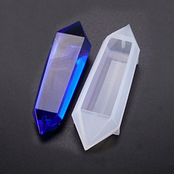 Белый Силиконовые формы для подвески своими руками, формы для литья смолы, для уф-смолы, изготовление изделий из эпоксидной смолы, белые, 65.5x24x20.5 мм, отверстие : 1.8 мм, внутренний диаметр: 36x11.5 мм