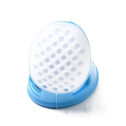 Темно-Голубой Силиконовый и пластиковый наперсток для защиты пальцев при шитье и вышивке крестиком, глубокое синее небо, 23.5x15x18.5 мм