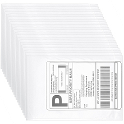 White 100Pcs CPE Self Adhesive Planner Pockets, Index Card Pockets with Sticky Paper Back, White, 250x170x0.2mm