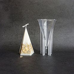 Cone Пластиковые формы для свечей, для изготовления ароматических свечей, прозрачные, конус, 90x90x160 мм