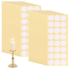 White Resin Candle Wick Double Sided Adhesive, for DIY Candle Making, White, 3x0.1cm, 120pcs/set
