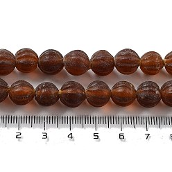 Sienna Handmade Nepalese Lampwork Beads, Pumpkin, Sienna, 10.5x9.5mm, Hole: 1.5mm, about 64pcs/strand, 25.79''(65.5cm)