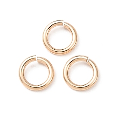 Real 14K Gold Filled 1/20 14k открытые соединительные кольца с золотым покрытием, круглый отрезок, покрытый желтым золотом, real 14 k золото заполнено, 18 датчик, 6x1 мм, внутренний диаметр: 4 мм