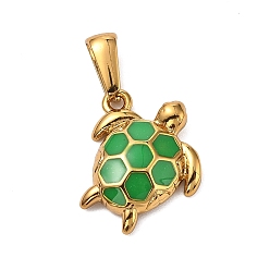 Turtle Океан 304 эмалированные подвески из нержавеющей стали, золотые, черепаха, 19x16x4 мм, отверстие : 7x3 мм