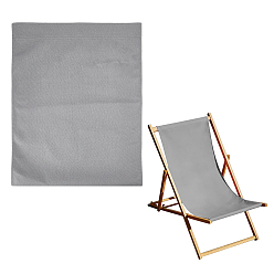 Gris Tela de lona y oxford para sillas, suministros de reemplazo de tela para silla de playa, gris, 1160x420x1.5~3 mm