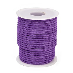 Темно-Фиолетовый Нейлоновые нити, Миланские шнуры / витые шнуры, темно-фиолетовый, 3 мм, около 21.87 ярдов (20 м) / рулон
