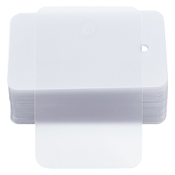 Прозрачный 100 Листы ПВХ-пластика, ценники, прямоугольные, прозрачные, 60x40x0.2 мм, отверстие : 4 мм