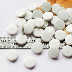 Белый Мозаика из керамогранита, мозаика неправильной формы, для поделок из мозаики своими руками, рамы для картин, плоско-круглые, белые, 15~60x5 мм, о 100 г / мешок
