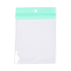 Бирюза Прямоугольные прозрачные подарочные пакеты из ЭВА с застежкой-молнией, топ сумки печать, бирюзовые, 11.5x7x0.03 см