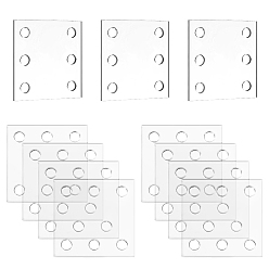 Прозрачный 24шт. квадратный акриловый лист для принадлежностей вязального станка, прозрачные, 5x5x0.2 см, отверстие : 6 мм