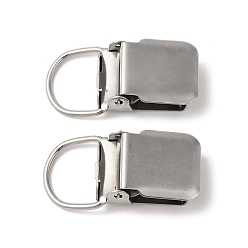 Stainless Steel Color Non-Tarnish 304 Stainless Steel Clasps, Stainless Steel Color, 59.5x29.5x16mm, Hole: 18x24mm