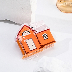 Оранжевый Заколки для волос в виде когтей из ацетата целлюлозы (смола), аксессуары для волос для девочек и женщин, оранжевые, 70x56 мм