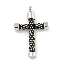 Нержавеющая Сталь Цвет 304 подвески из нержавеющей стали, с эмалью, крест очарование, цвет нержавеющей стали, 29x18x4 мм, отверстие : 2 мм