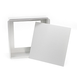 Платина Алюминиевая форма для кекса со съемным дном, чизкейк, квадратный, платина, 153x153x76 мм