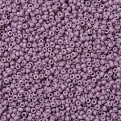 (RR2024) Matte Opaque Dusty Orchid MIYUKI Round Rocailles Beads, Japanese Seed Beads, 11/0, (RR2024) Matte Opaque Dusty Orchid, 2x1.3mm, Hole: 0.8mm, about 5500pcs/50g