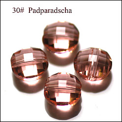 Легкий Лосось Имитация Австрийские кристаллические шарики, класс AAA, граненые, плоско-круглые, светлый померанцевый, 6x4 мм, отверстие : 0.7~0.9 мм