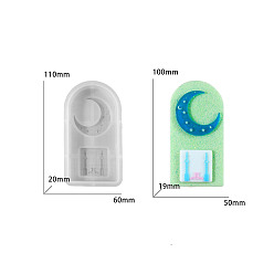 Oval Украшение своими руками силиконовая форма, формы для литья смолы, для уф-смолы, изготовление изделий из эпоксидной смолы, белые, овальные, 110x60x20 мм