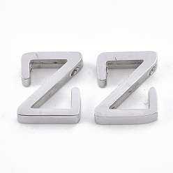 Letter Z Устойчивые к потускнению 304 подвески из нержавеющей стали, цвет нержавеющей стали, буквы, letter.z, 12x10.5x3 мм, отверстие : 1.8 мм