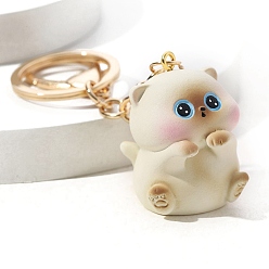 Античный Белый Брелки из смолы, украшения для сумок и кошельков, форма сиамской кошки, старинный белый, 2.5x3.5 см