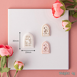 Tree Bohemian style Plastic Molds, Clay Cutters, Clay Modeling Tools, for Earring Making, Arch, Tree, 3x1.9x1.15cm