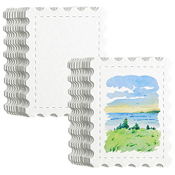 Белый 50шт. прямоугольная пустая бумага для рисования, открытка, белые, 73x55x0.4 мм