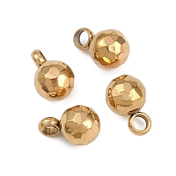 Золотой 304 прелести нержавеющей стали, ионное покрытие (ip), круглый шарм, золотые, 8x5 мм, отверстие : 1.8 мм