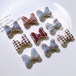 (52) Непрозрачная лаванда Печатные непрозрачные акриловые бусины, бантом, разноцветные, 21x29.5x9.5 мм, отверстие : 3 мм