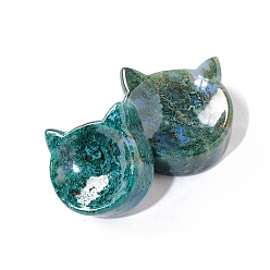 Мосс Агат Натуральный моховой агат, целебные украшения для кошек, Рейки энергетический камень украшения для рабочего стола, 50~55 мм