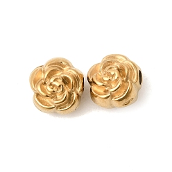 Золотой 304 из нержавеющей стали бусы, цветок, ионное покрытие (ip), золотые, 6.5x7x5.5 мм, отверстие : 1.6 мм