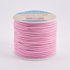 Сливовый Эластичный шнур, полиэстер снаружи и латексная сердцевина, слива, 2 мм, около 54.68 ярдов (50 м) / рулон, 1 рулон / коробка