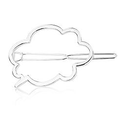 Платина Сплав зажимами волос, облако, аксессуары для волос для женщин и девочек, платина, 48x37x13 мм