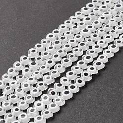 Прозрачный Ручной сглаза бусины бисер нитей, сердце, прозрачные, 5x6x2 мм, отверстие : 1 мм, около 63~67 шт / нитка, 12.60~12.99 дюйм (32~33 см)