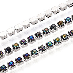 Прусский Синий Цепочки из железа и АБС-пластика с имитацией жемчуга, цепочки из искусственного жемчуга ABS, с катушкой, платина, берлинская лазурь, 2x2x2 мм, около 30.00 футов (9.14 м) / рулон