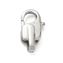 Нержавеющая Сталь Цвет 304 нержавеющая сталь застежка когтя омара, без никеля , цвет нержавеющей стали, 15.5x6.5x4.5 мм, отверстие : 3.5x2 мм