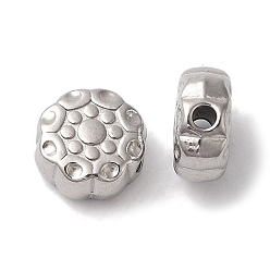 Нержавеющая Сталь Цвет Не тускнеет 304 бусины из нержавеющей стали, цветок, цвет нержавеющей стали, 8.5x4 мм, отверстие : 1.6 мм