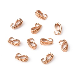 Light Gold Alloy Peg Bails, Pendant Pinch Bails, Light Gold, 12x5x6mm, Hole: 3mm and 6x3.4mm, Pin: 1mm