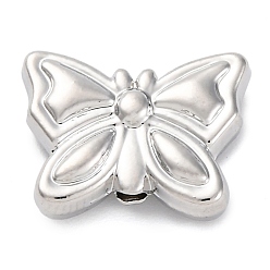 Платина Наберешь металлизации шарики сплава, без кадмия, без никеля и без свинца, бабочка, платина, 11x14.5x4 мм, отверстие : 1.4 мм