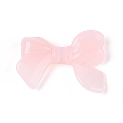 Pink Акриловый шарик, имитация желе, бантом, розовые, 23.7x32.7x7.3 мм, отверстие : 3.8 мм, Около 240 шт / 500 г