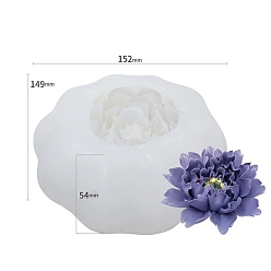 Белый Пищевой класс три доверия цветок DIY свечи силиконовые формы, для изготовления свечей, белые, 15.2x14.9x5.4 см