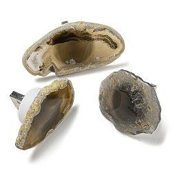 Цвет Оливы Окрашенный и нагреваемый натуральный ломтик агата, USB-ночник, украшение, ночник из целебного камня для домашнего декора спальни, оливковый, 38~67.5x33~41x26~27 мм