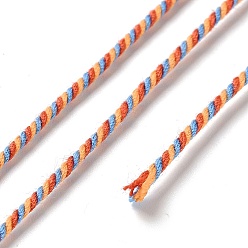 Легкий Лосось Полиэфирный крученый шнур, круглые, для изготовления ювелирных изделий DIY, светлый померанцевый, 1.2 мм, около 38.28 ярдов (35 м) / рулон