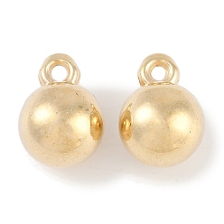 Light Gold Пластмассовые подвески ccb, круглые, золотой свет, 18x13 мм, отверстие : 2 мм